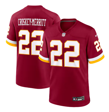 Men Washington Commanders #22 Croskey Merritt red Nike NFL 2026 Alternate Game Jersey 0417006->washington commanders->NFL Jersey